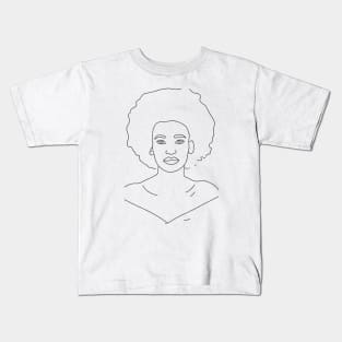 Line Drawing Portrait I Kids T-Shirt